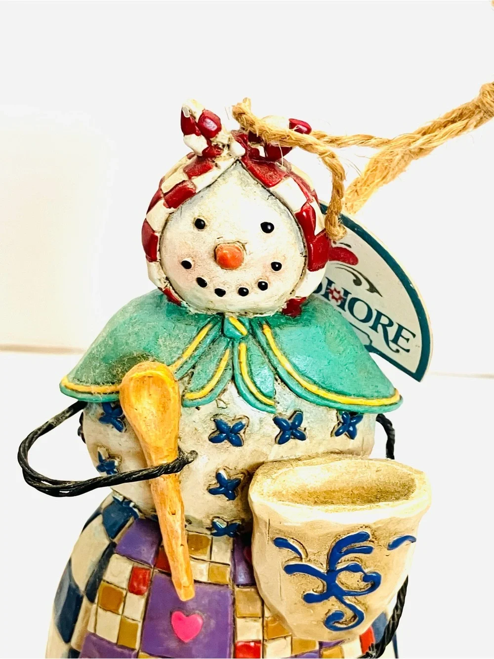 Jim Shore 2006 Heartwood Creek Woman Snowman Ornament 5.5in Tall